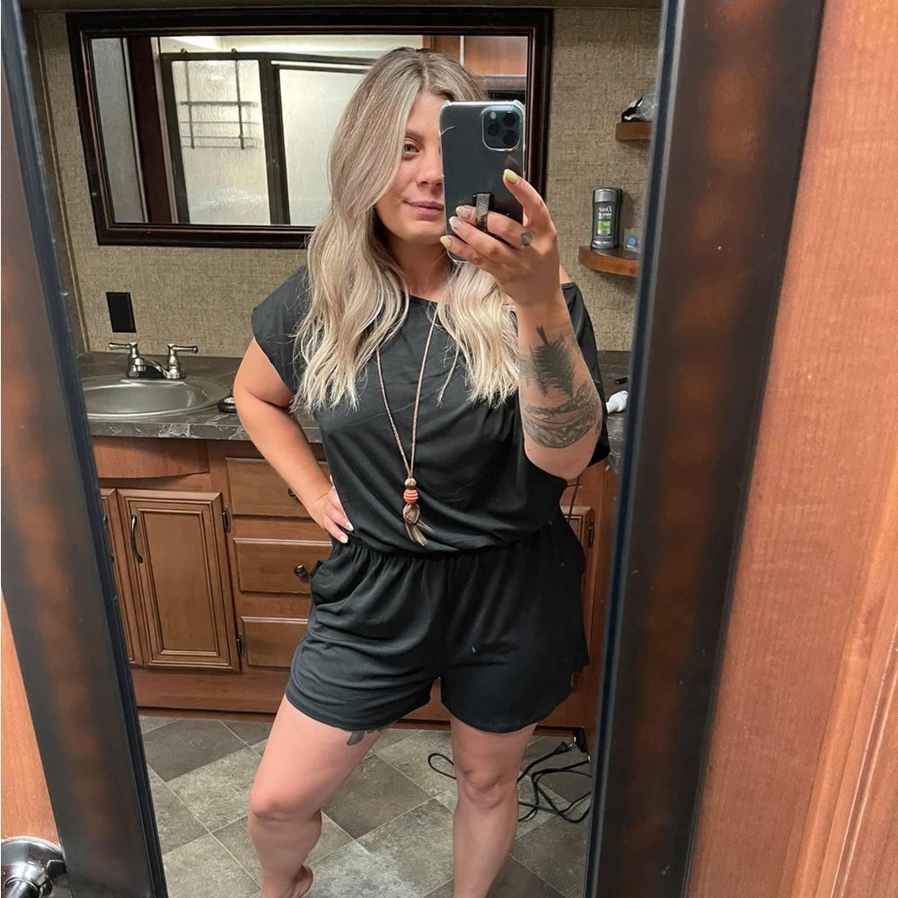 The Tyler black romper! Maverick the Collection piece.